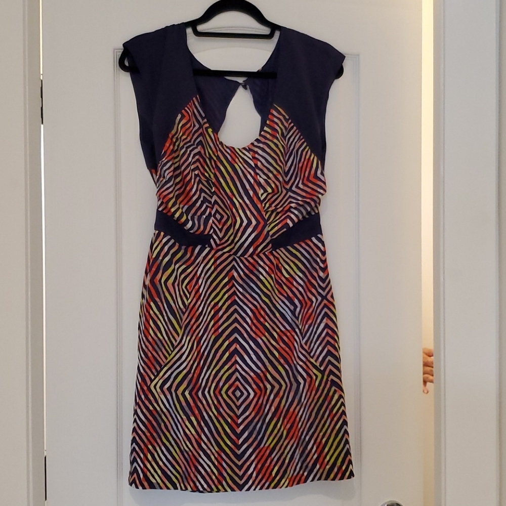 BCBG generation navy multi color dress